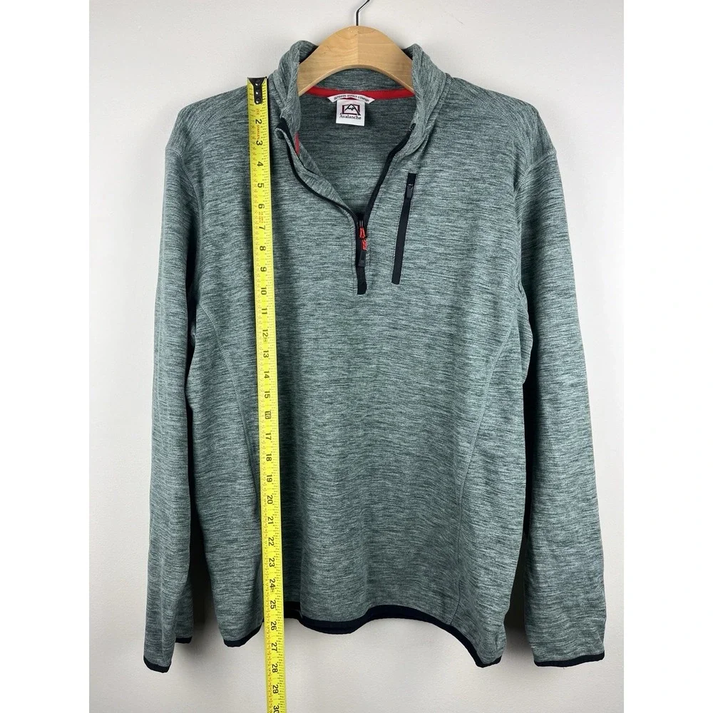 Avalanche Men's Gray 1/4 Zip Mock Neck Pullover Long Sleeve Size‎ L